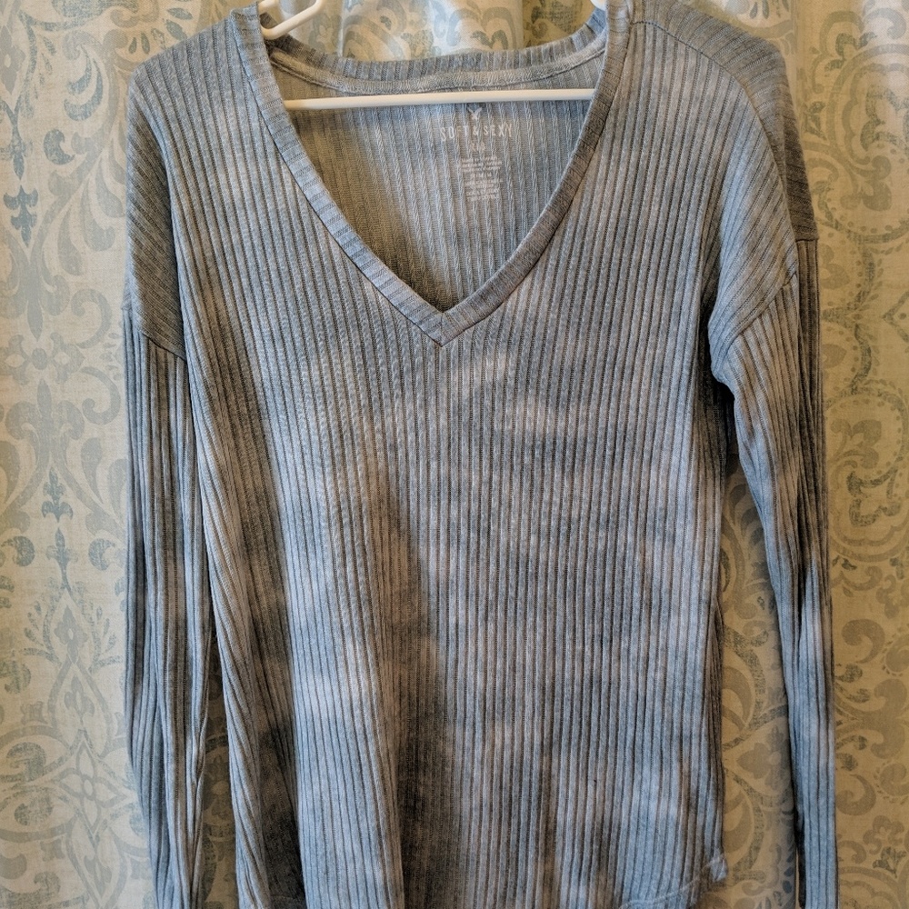 Blue tie dye longsleeve tee